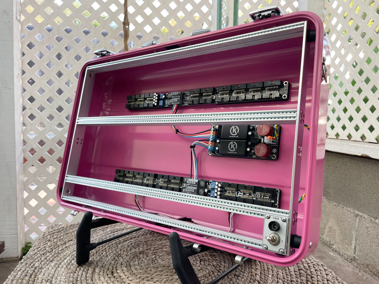 BPNYC ZERO Halliburton Eurorack Modular Travel Case 7U 96hp Bubblegum SOLD